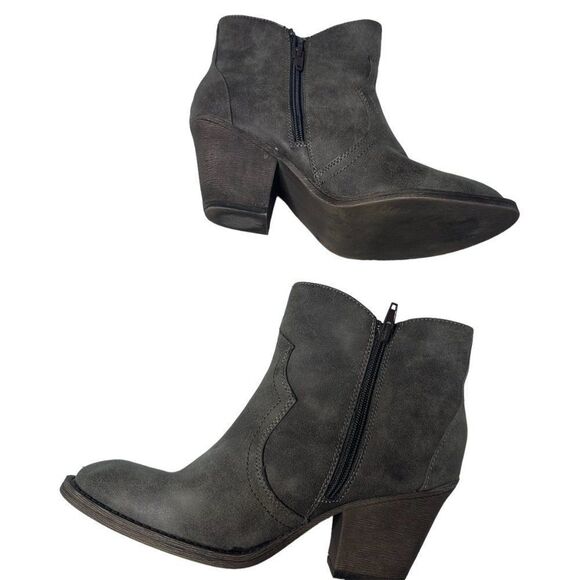 BKE Farrah 8.5 grey western bootie boot - Picture 3 of 13
